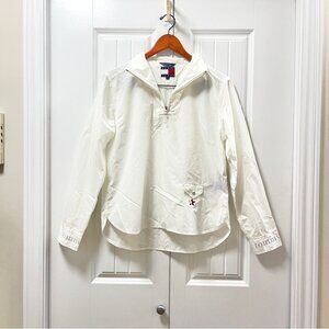 Vintage Tommy Hilfiger Retro Windbreaker White - M
